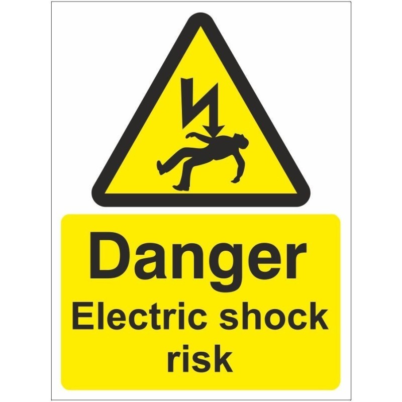 Danger Electric Shock Risk Safety Sign