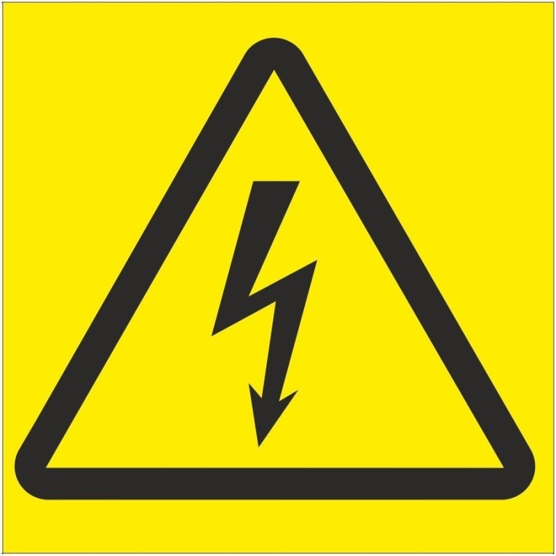 Voltage Electricity Symbol Safety Sign