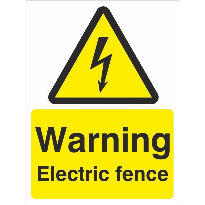 Warning Electric Fence Electrical Sign