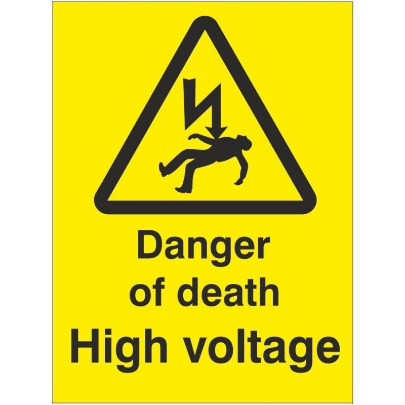 Danger Of Death High Voltage Electrical Sign