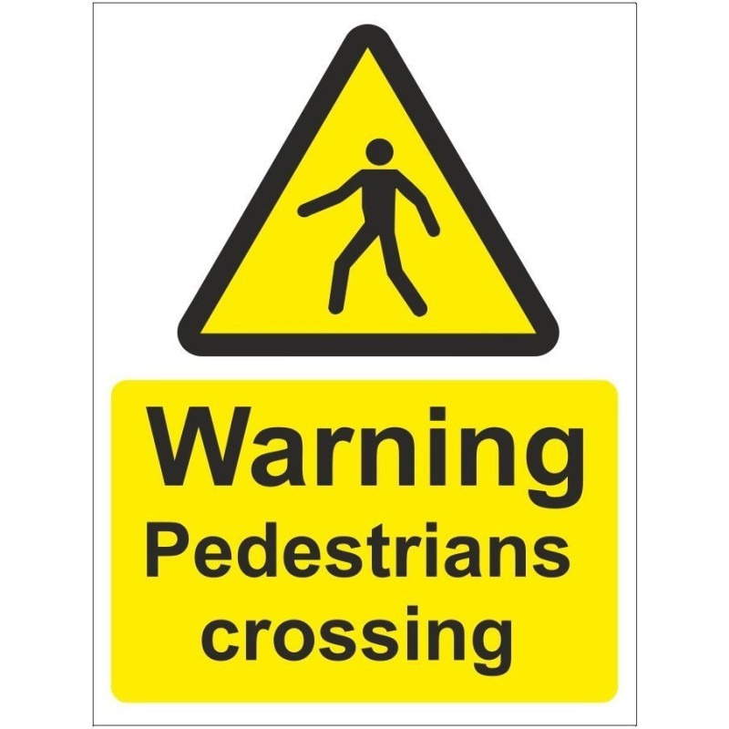 Warning Pedestrians Crossing Sign