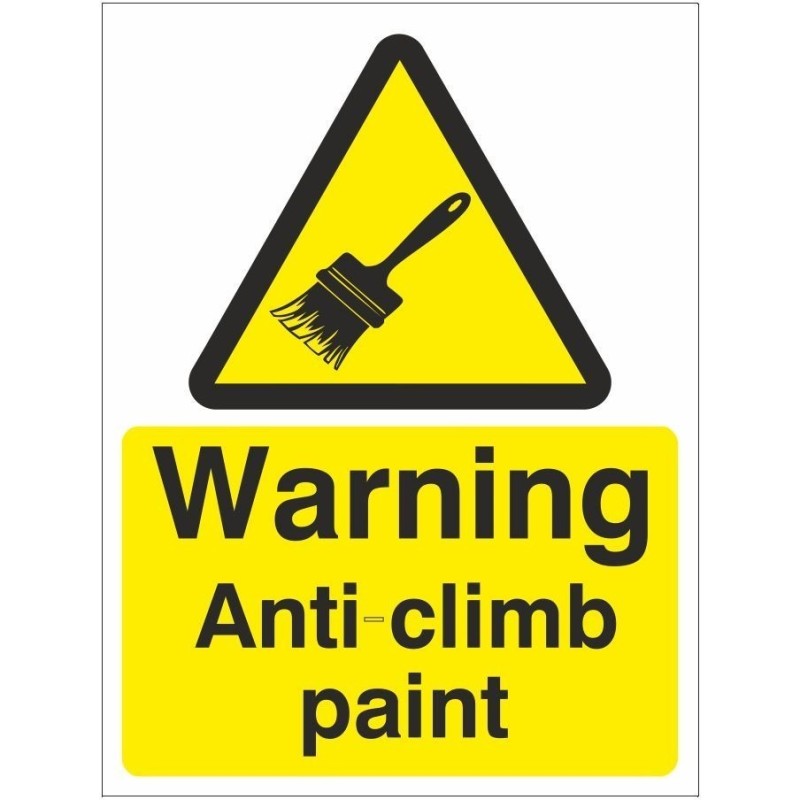 Warning Anti-Climb Paint  Sign