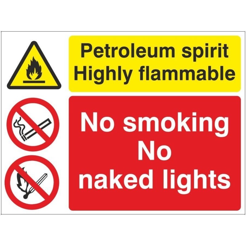 Petroleum Spirit Highly Flammable Multi Purpose Sign