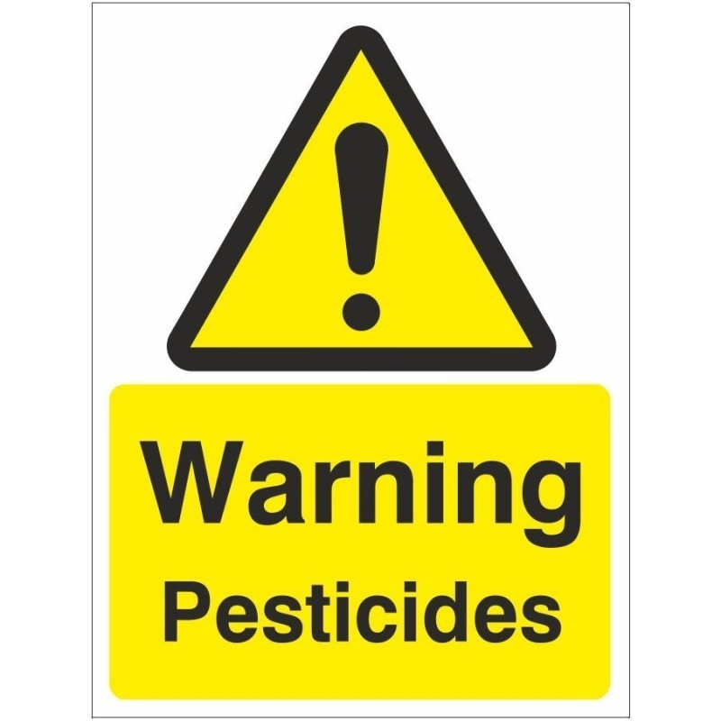 Warning Pesticides Sign