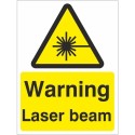 Warning Laser Beam Sign