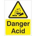 Danger Acid Corrosive Sign