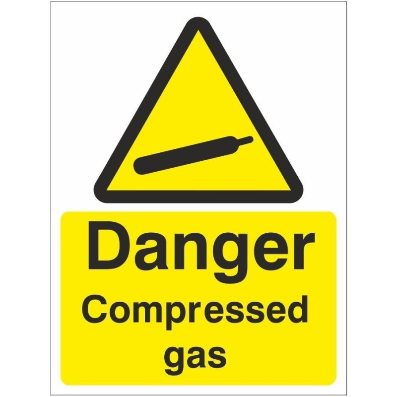 Danger Compressed Gas Warning Sign