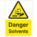 Danger Solvents Corrosive Sign