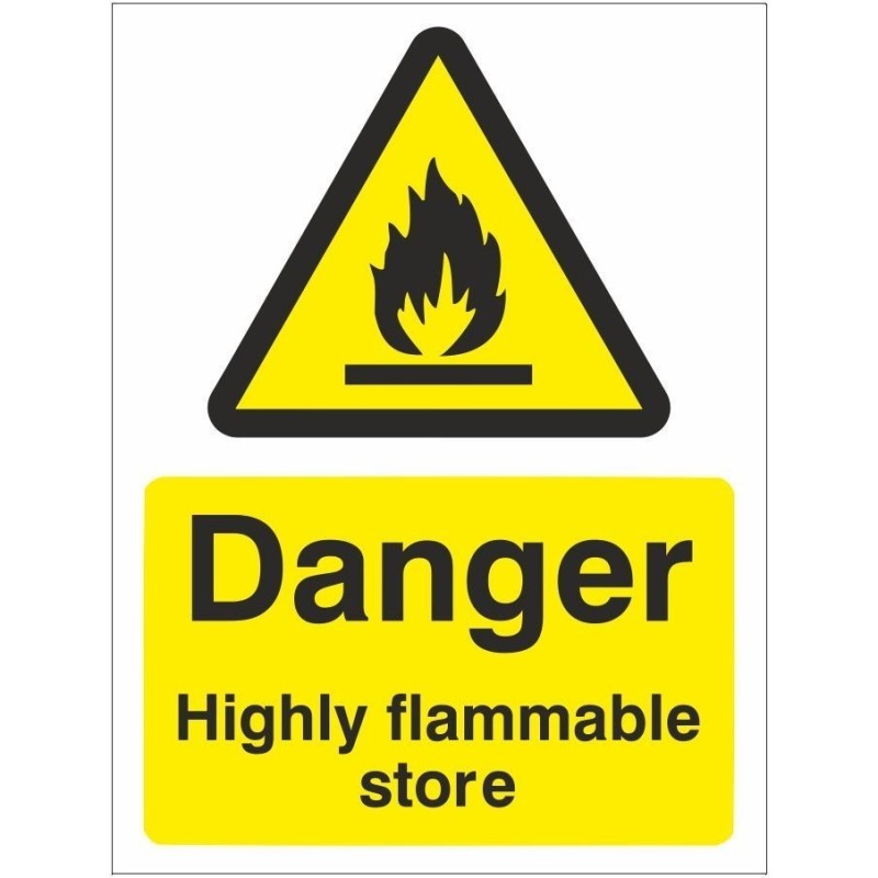 Danger Highly Flammable Store Sign 