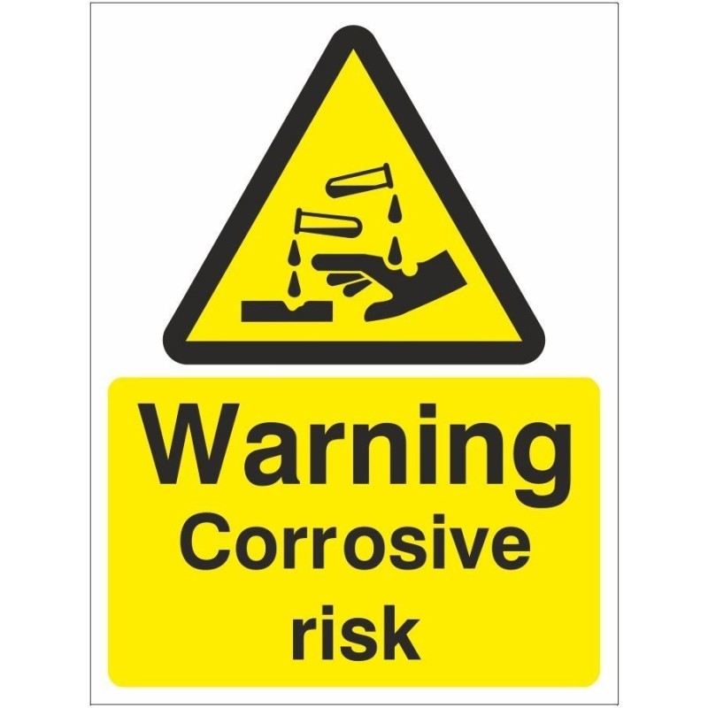 Warning Corrosive Risk Sign