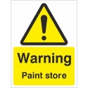 Warning Paint Store Chemical Sign