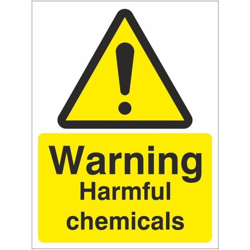 Warning Harmful Chemicals Signs