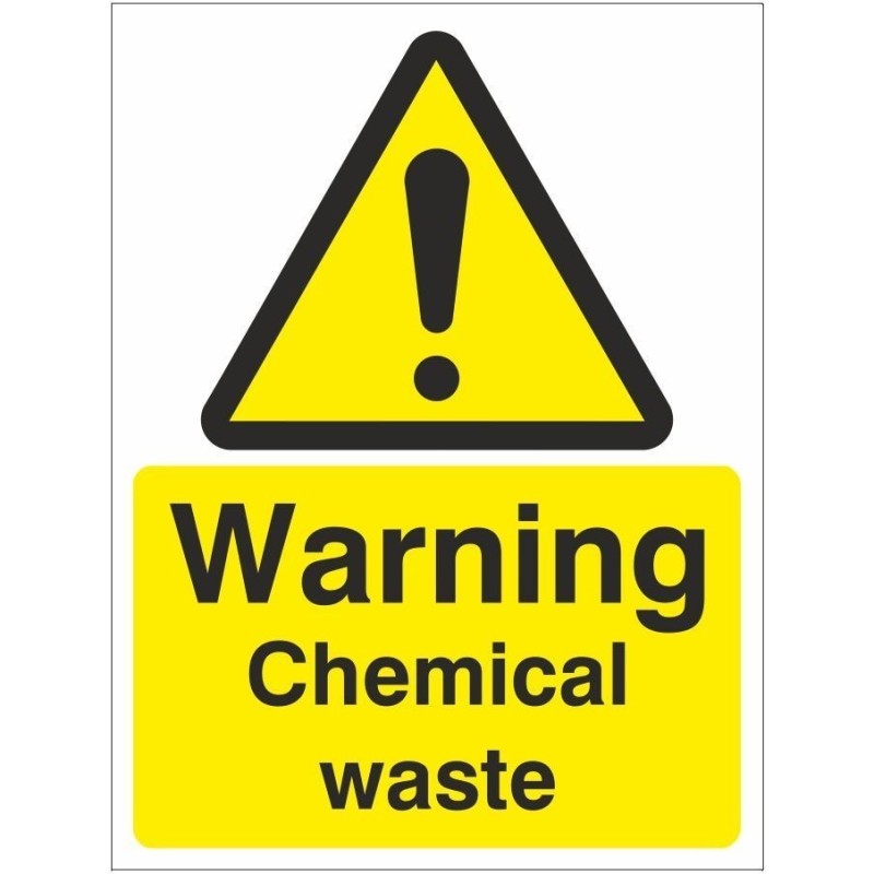 Warning Chemical Waste Sign