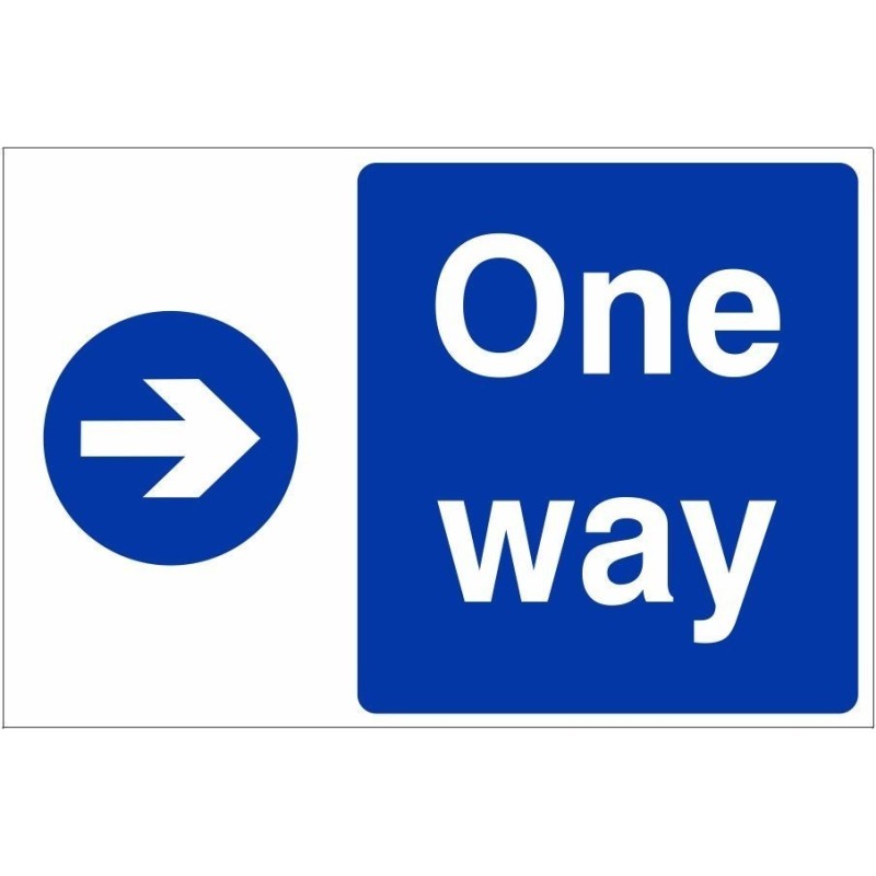 One Way Arrow Right Sign With or Without Your Logo