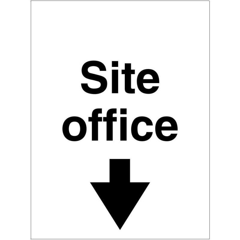 Site Office Arrow Down Sign