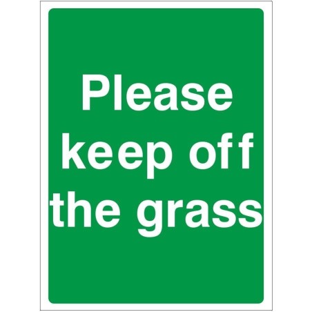 Please Keep Off The Grass Sign