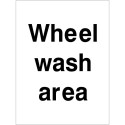 Wheel Wash Area Sign