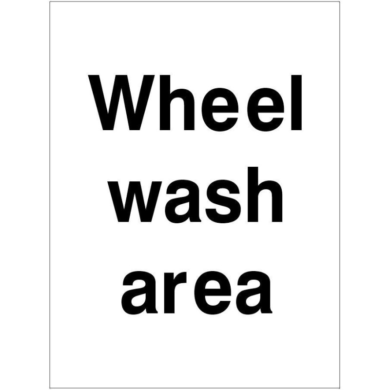 Wheel Wash Area Sign