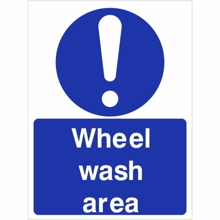 Wheel Wash Area Sign