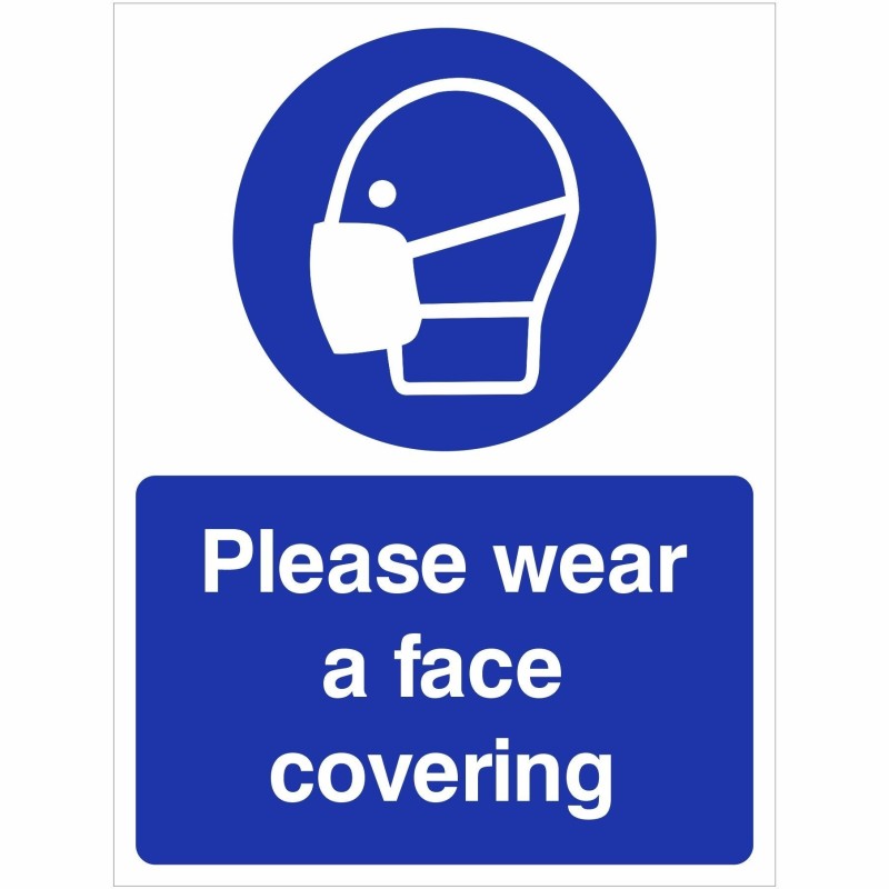 Please Wear A Face Covering Sign