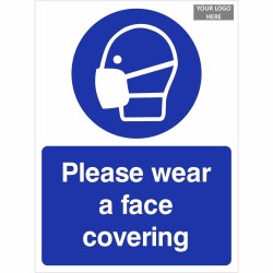 Please Wear A Face Covering Sign