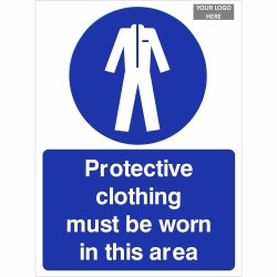 Protective Clothing Must Be Worn In This Area Sign