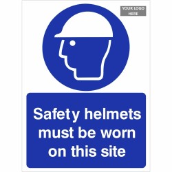 Safety Helmets Must Be Worn On This Site Sign