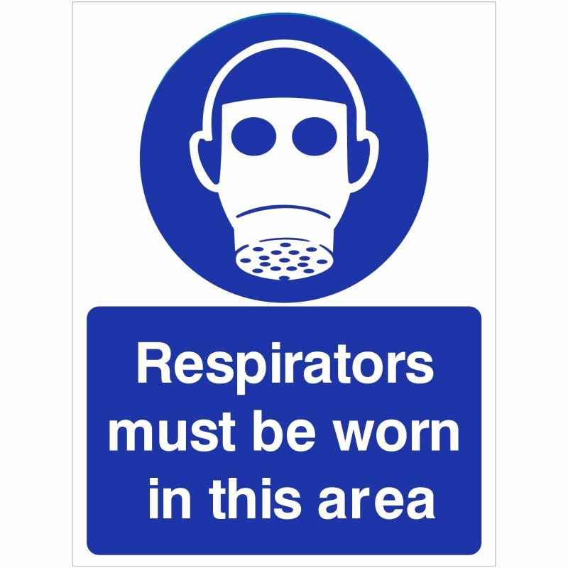 Respirators Must Be Worn In This Area Sign