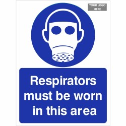 Respirators Must Be Worn In This Area Sign