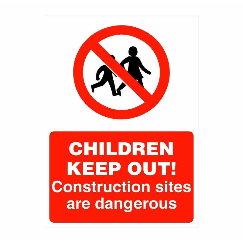 Children Keep Out Construction Sign