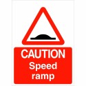 Caution Speed Ramp Sign