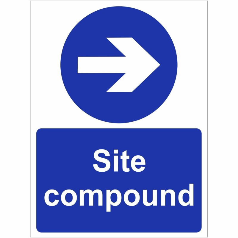 Site Compound Arrow Right Sign