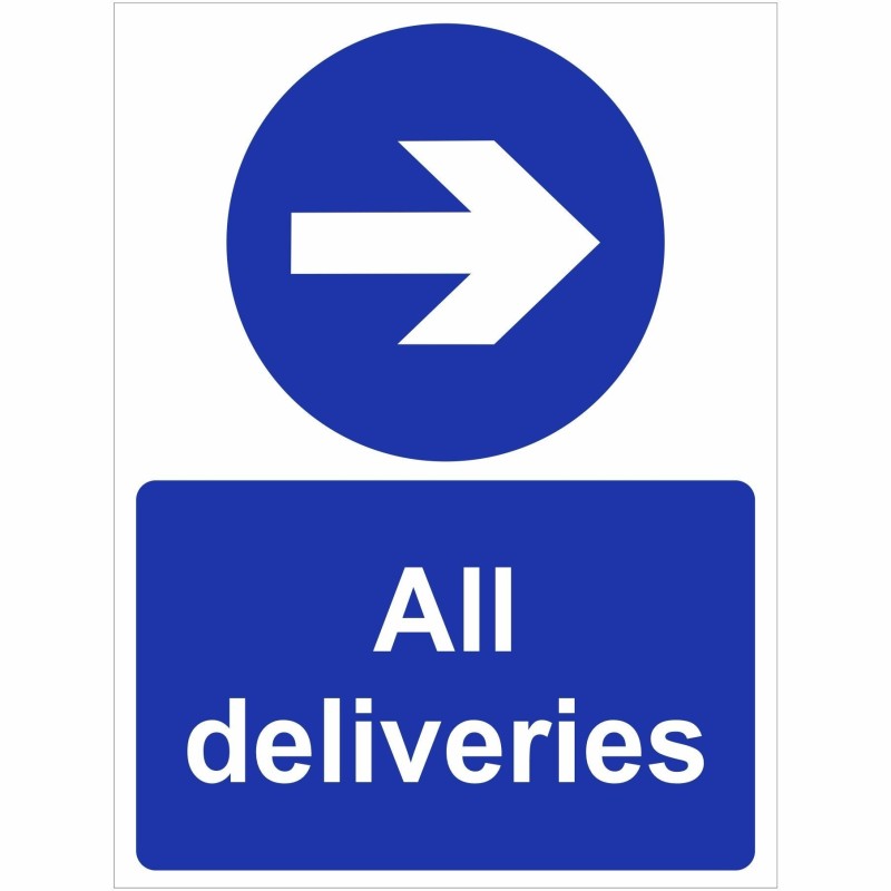 All Deliveries Arrow Right Sign