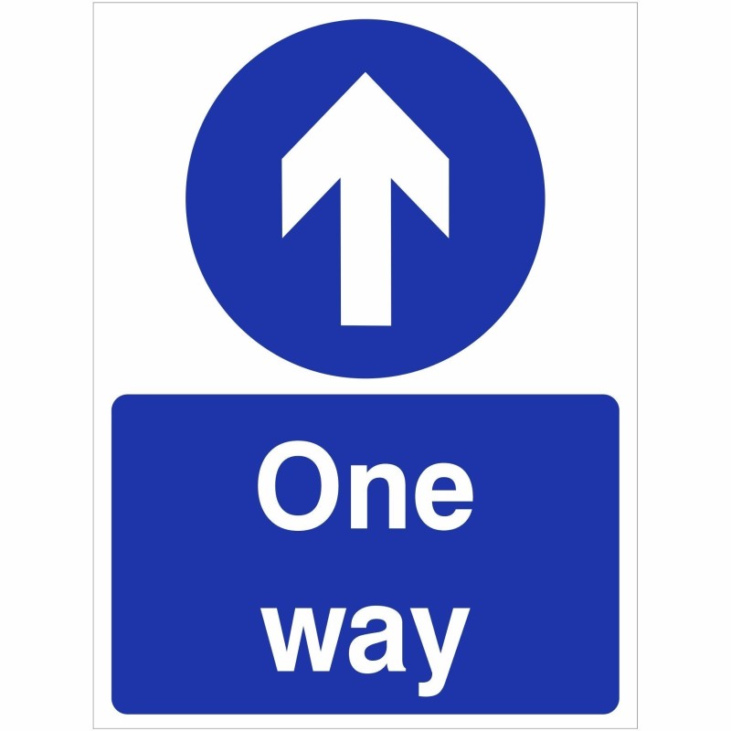 One Way Straight Ahead Sign