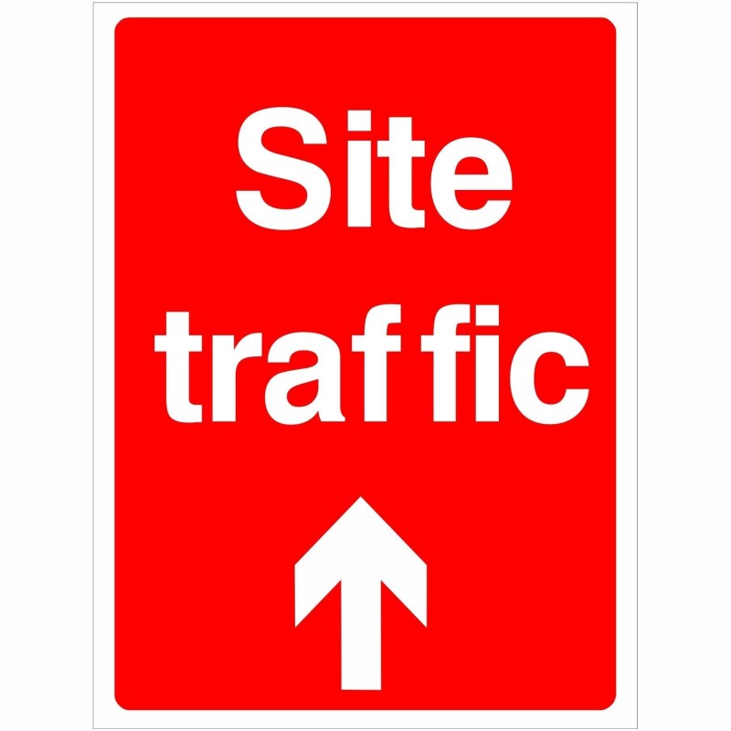 Site Traffic Straight Ahead Sign