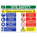 Site Safety - Children Must Not Play On This Site Sign