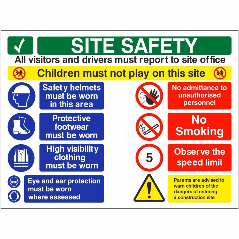 Site Safety - Children Must Not Play On This Site Sign