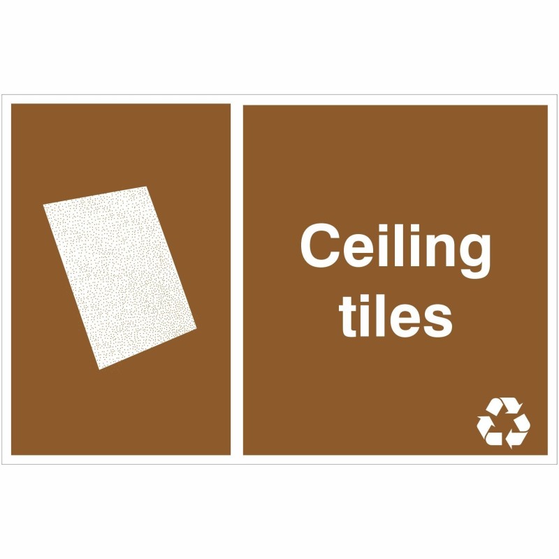 Ceiling Tiles Recycling Sign