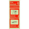 Glow in the Dark Fire Blanket Sign