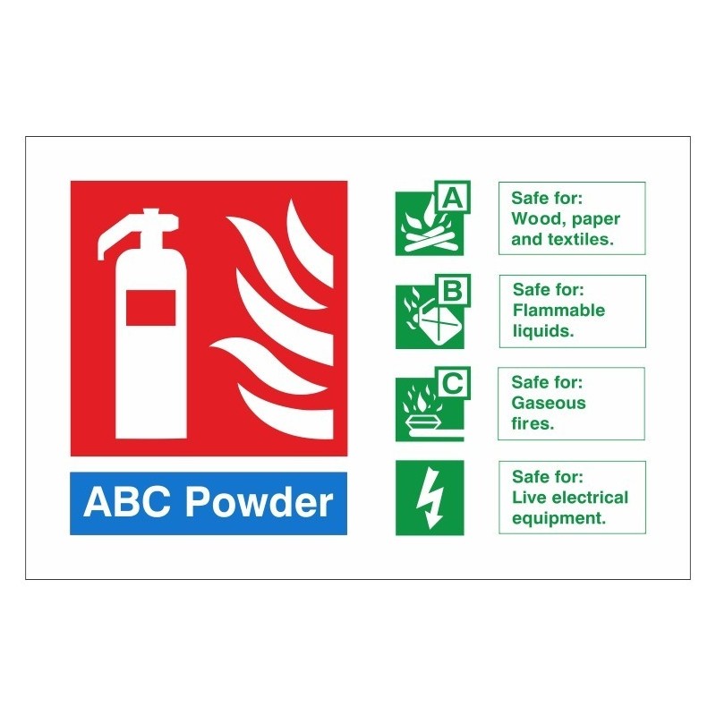 Foam Spray Fire Extinguisher Identification Sign - 150mm x 100mm