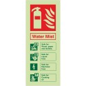 Glow in the Dark Water Mist Fire Extinguisher Sign