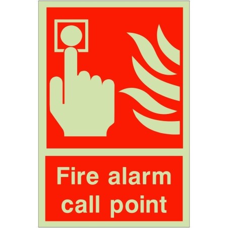 Glow in the Dark Fire Alarm Call Point Sign