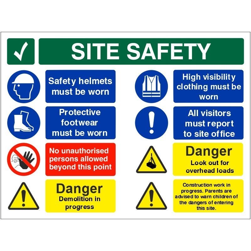 Danger Demolition In Progress Multi Message Safety Board