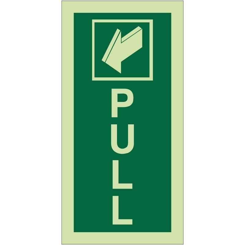 Photoluminescent Pull Door Sign