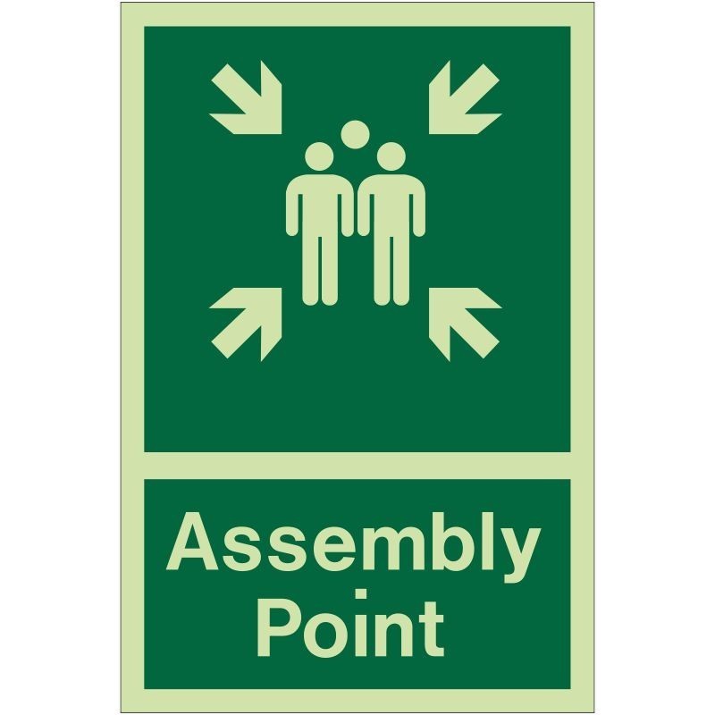 Photoluminescent Assembly Point Sign