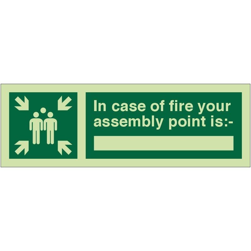 Photoluminescent Your Assembly Point Is Sign