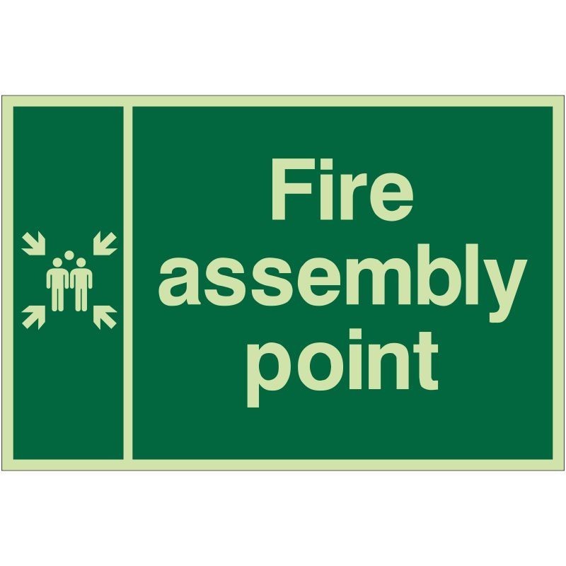 Glow in the Dark Fire Assembly Point Sign