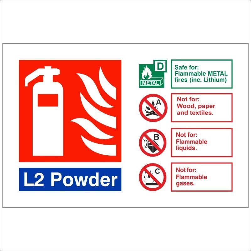 L2 Powder Fire Extinguisher ID Sign