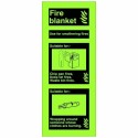copy of Photoluminescent Fire Blanket Sign