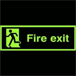 Photoluminescent Fire Exit Sign - Class C